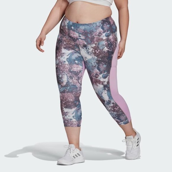 Adidas X Zoe Saldana Aeroready 7/8 Compression Running Leggings Women's Size 1X - Picture 1 of 12